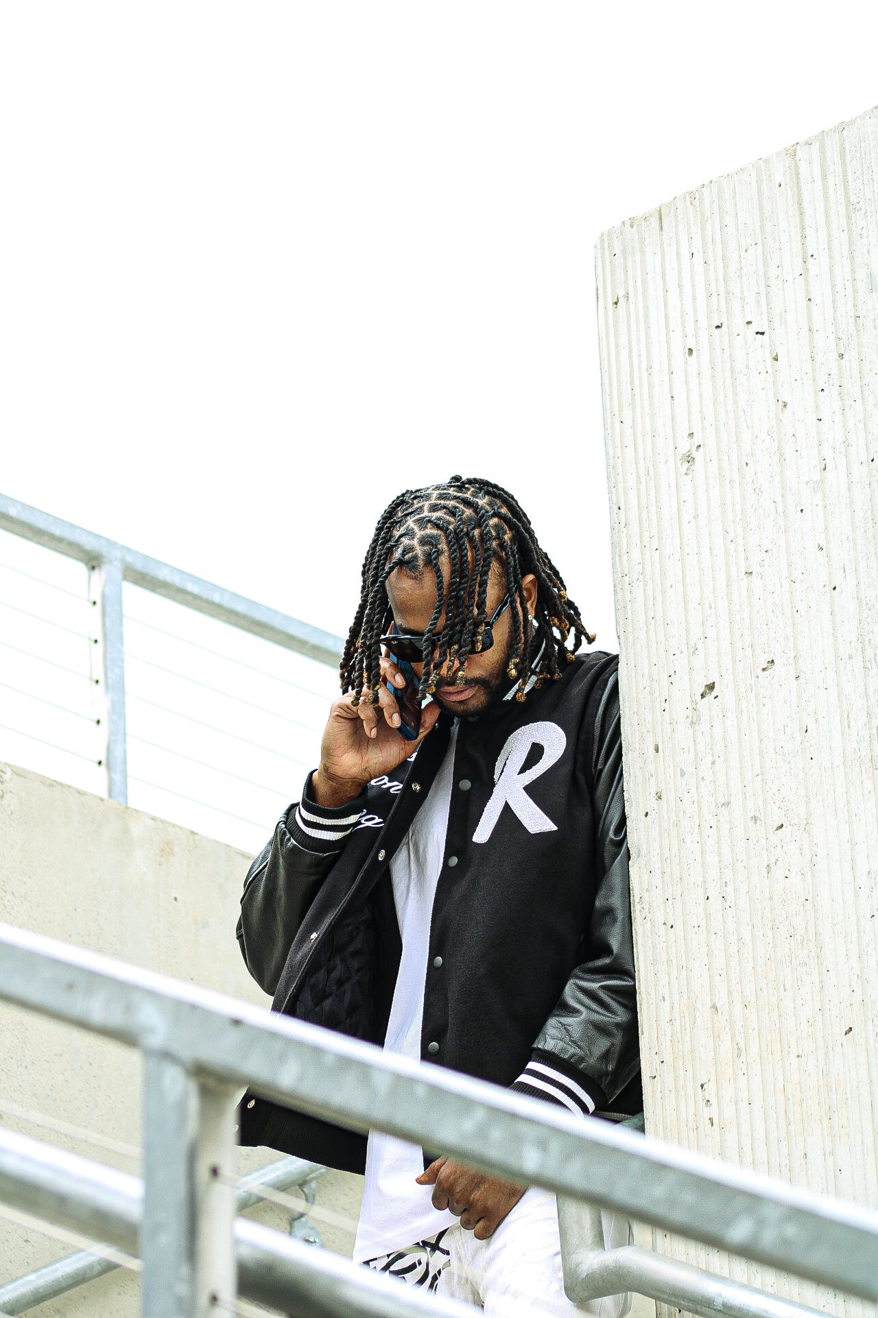 Raef Black and White Varsity Jacket