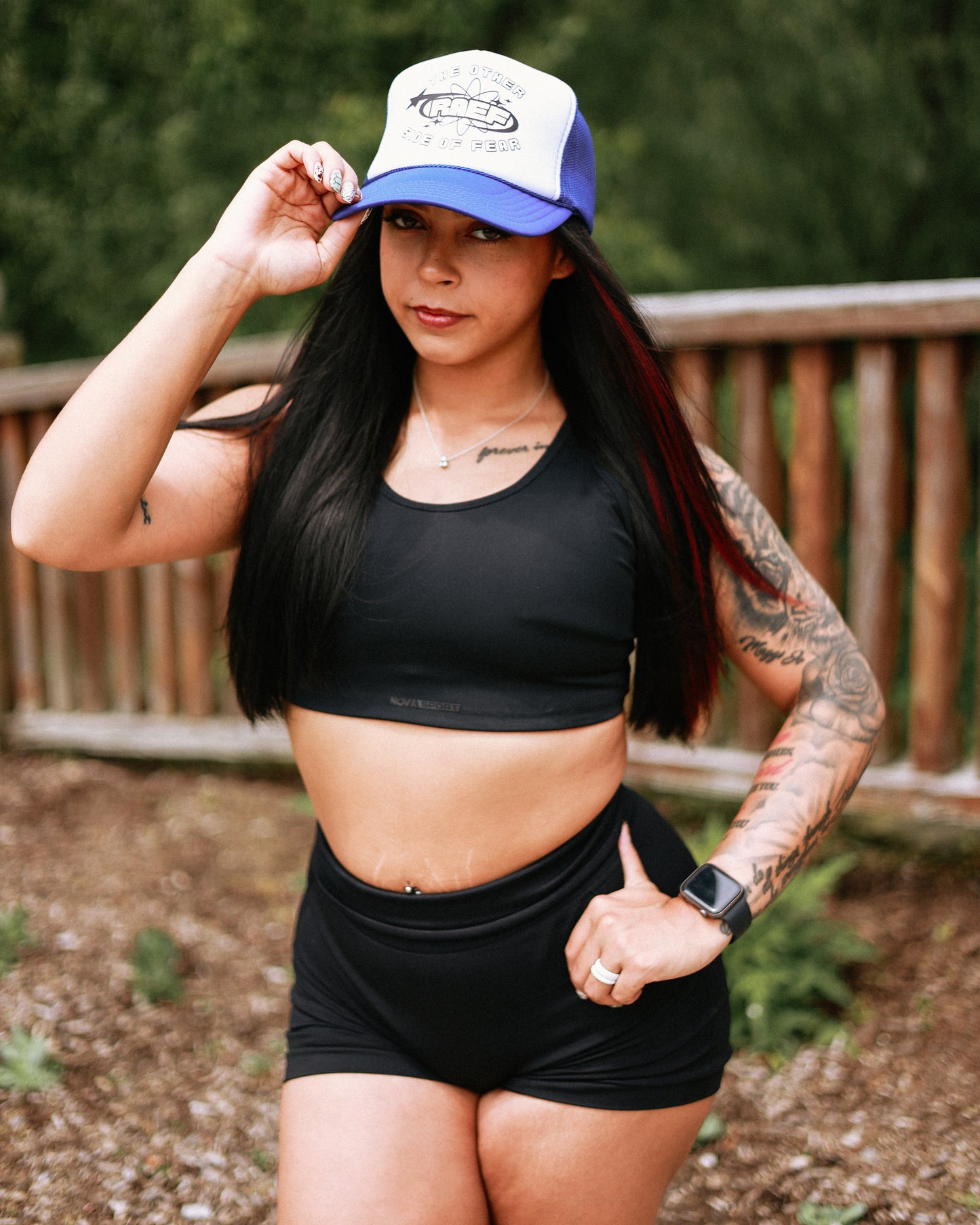 Raef Blue Trucker Hat